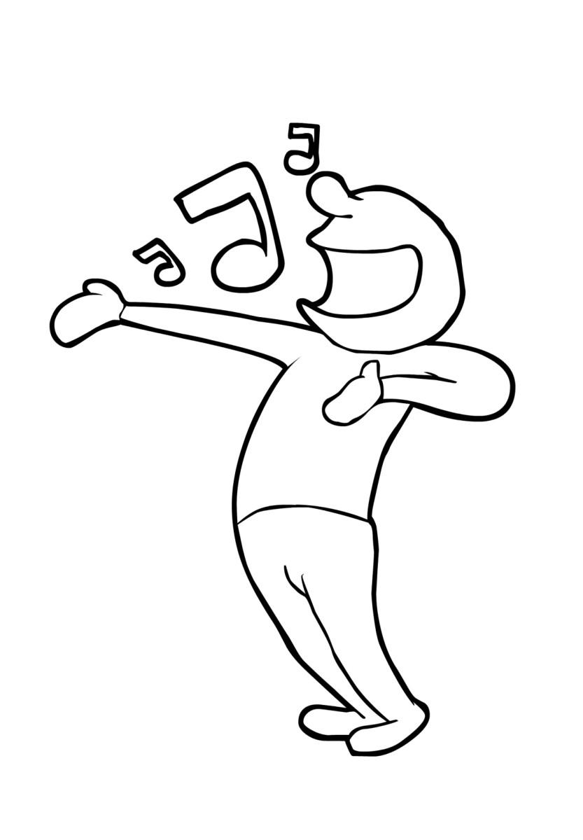 chanter Coloriage chanter