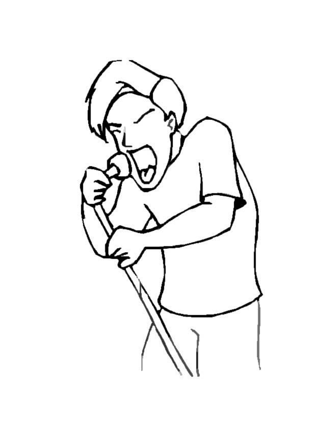chanteur Coloriage chanteur