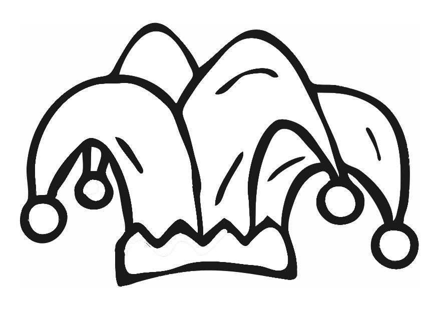 chapeau du bouffon Coloriage chapeau du bouffon