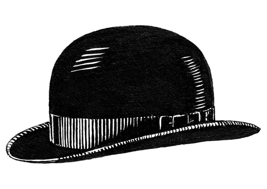 chapeau melon Coloriage chapeau melon