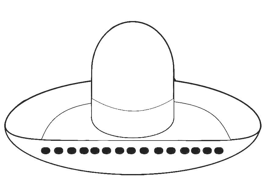 chapeau - sombrero Coloriage chapeau - sombrero