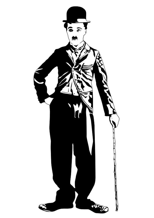 Coloriage charlie chaplin