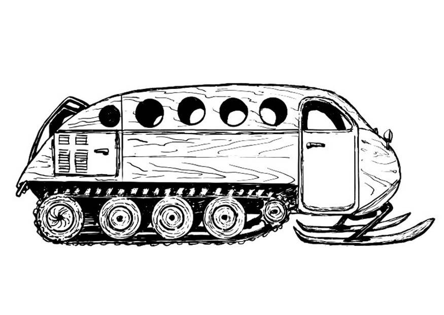 chasse-neige Coloriage chasse-neige