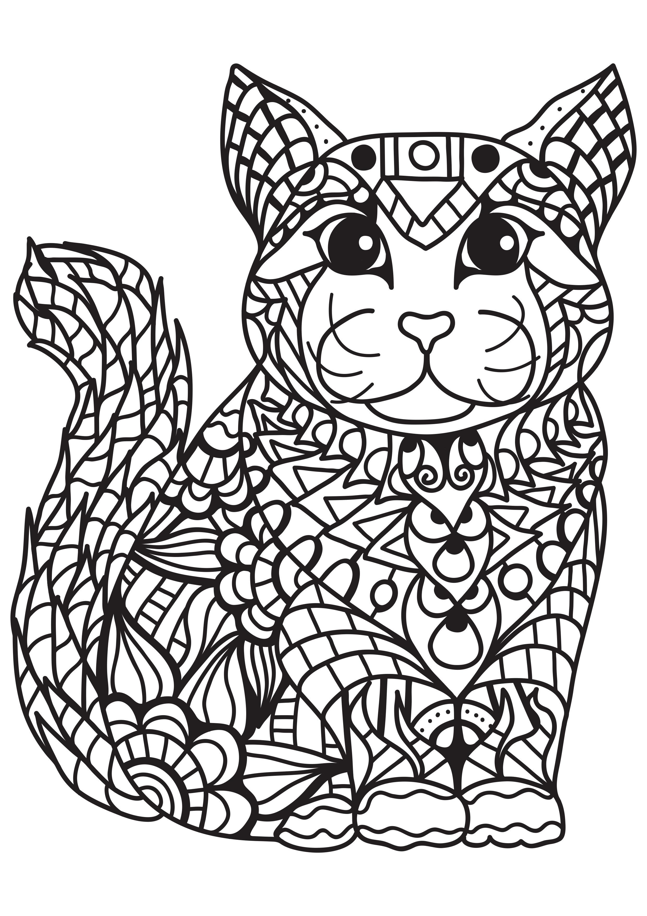 chat Coloriage chat