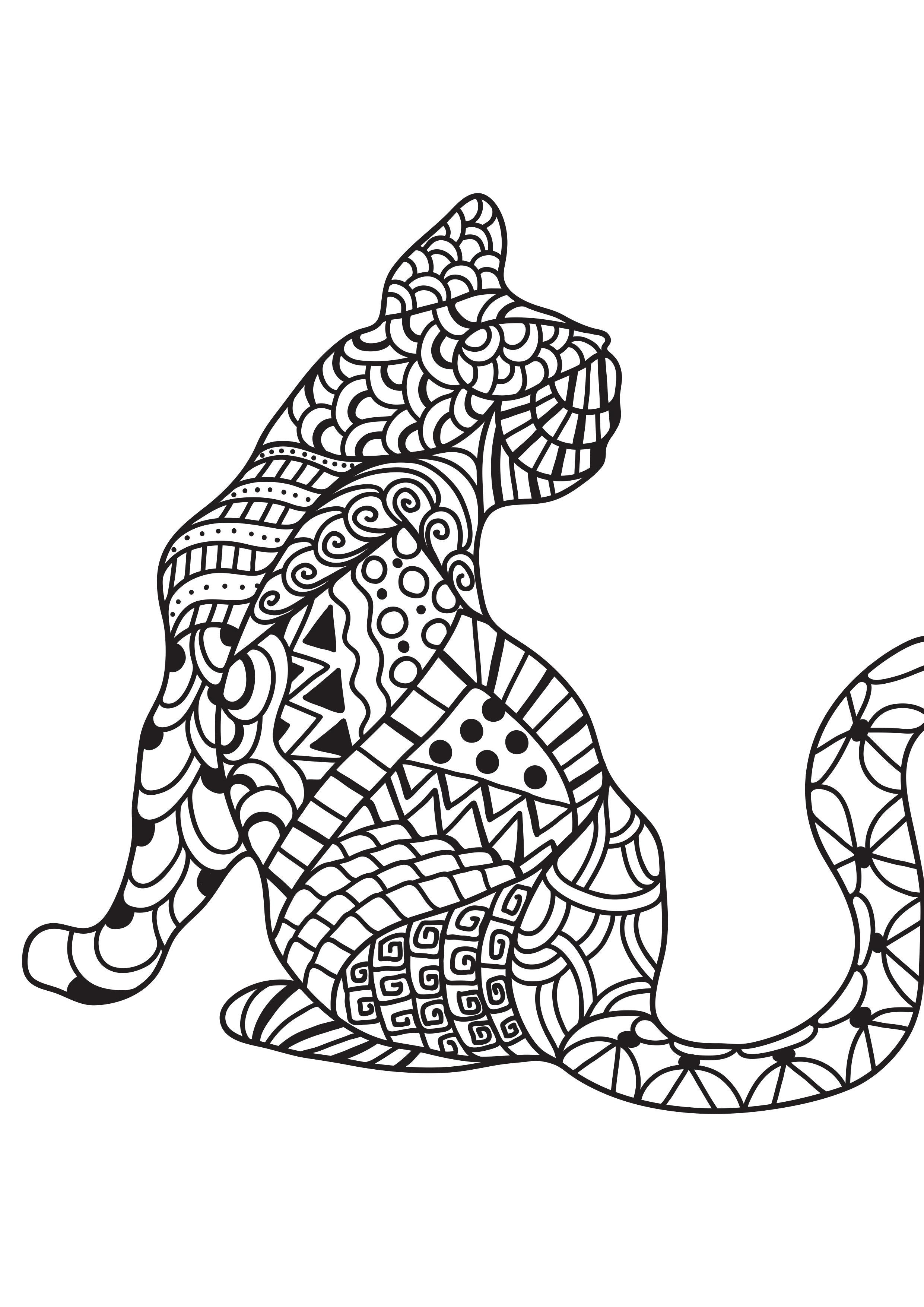 chat Coloriage chat