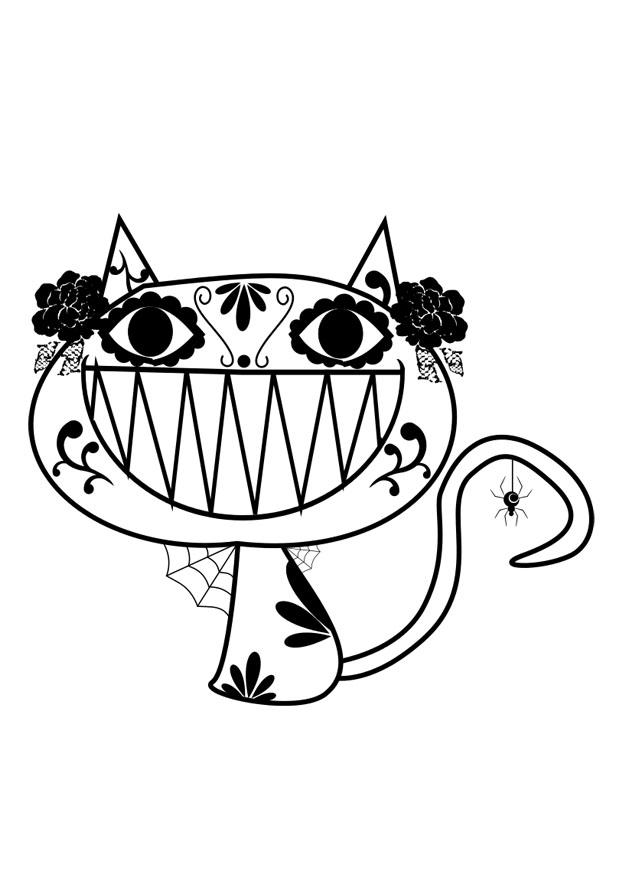 chat de halloween Coloriage chat de halloween