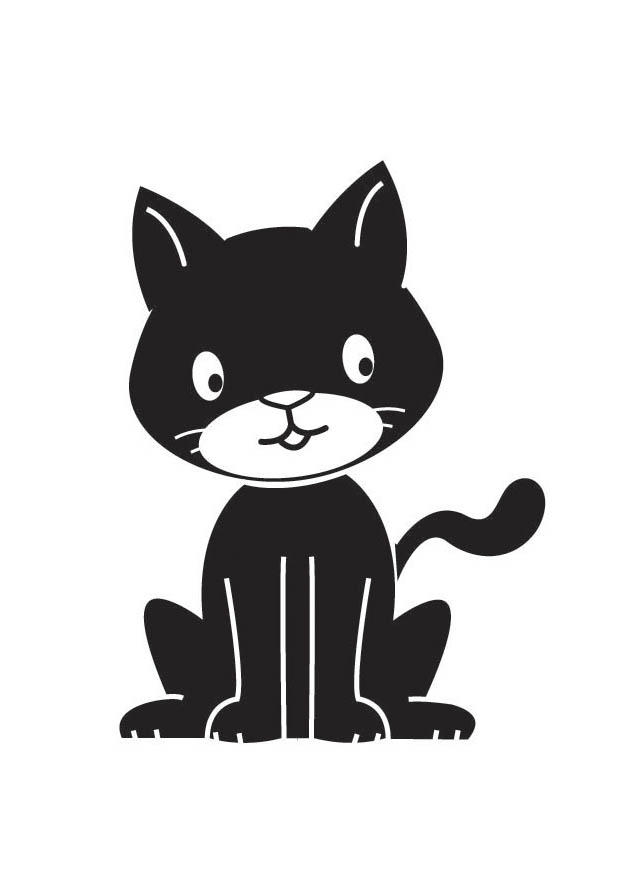 chat noir Coloriage chat noir