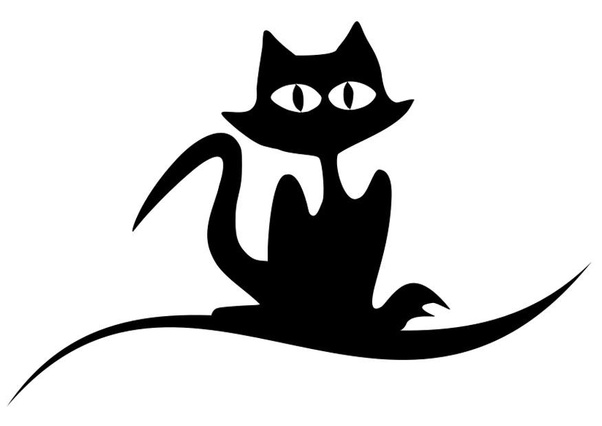 chat noir Coloriage chat noir