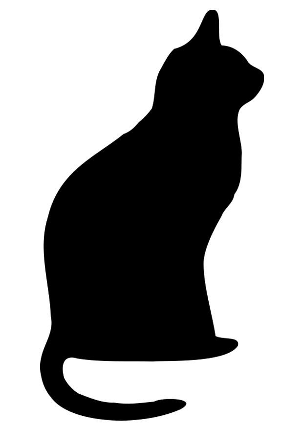 chat noir Coloriage chat noir