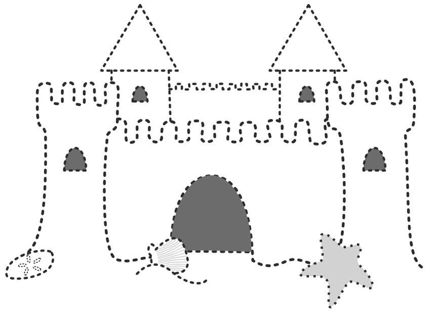 chateau de sable Coloriage chateau de sable