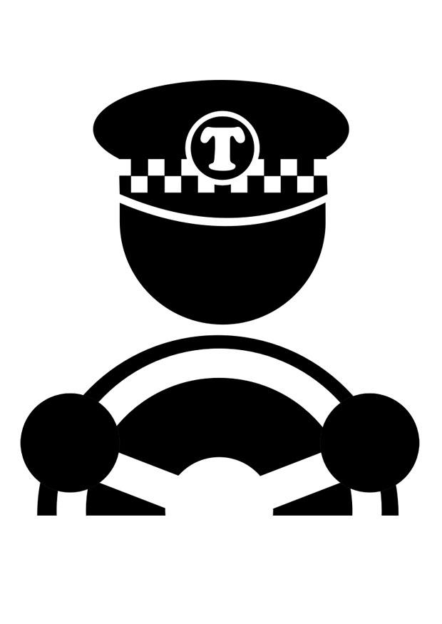 chauffeur de taxi Coloriage chauffeur de taxi