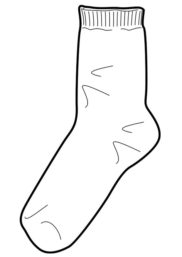chaussette Coloriage chaussette
