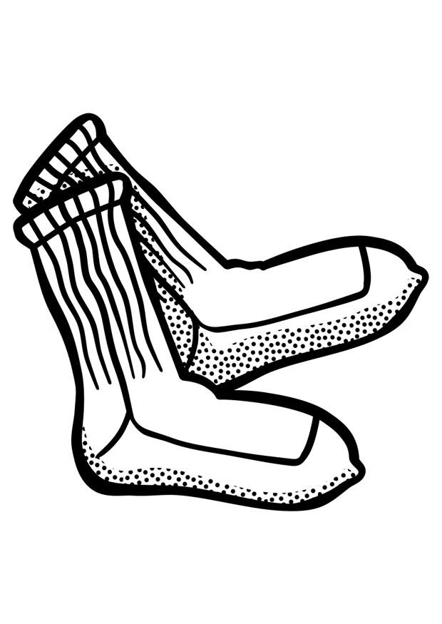 chaussette Coloriage chaussette