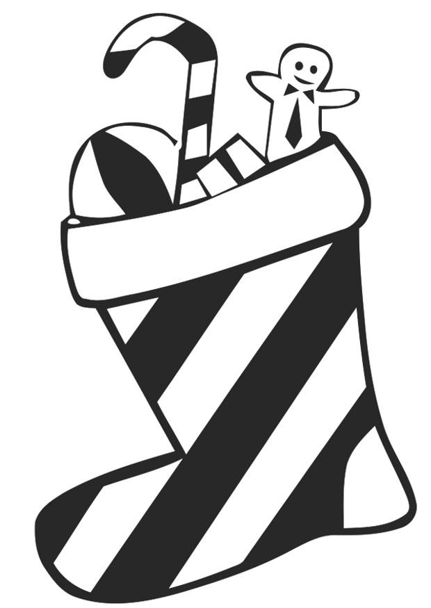 chaussette de noA«l Coloriage chaussette de noA«l