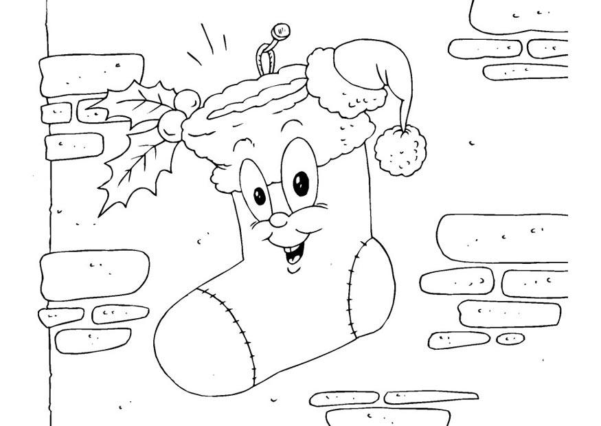 chaussette de noA«l Coloriage chaussette de noA«l