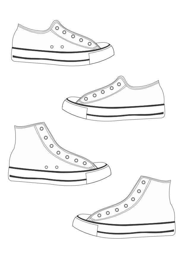 chaussures Coloriage chaussures