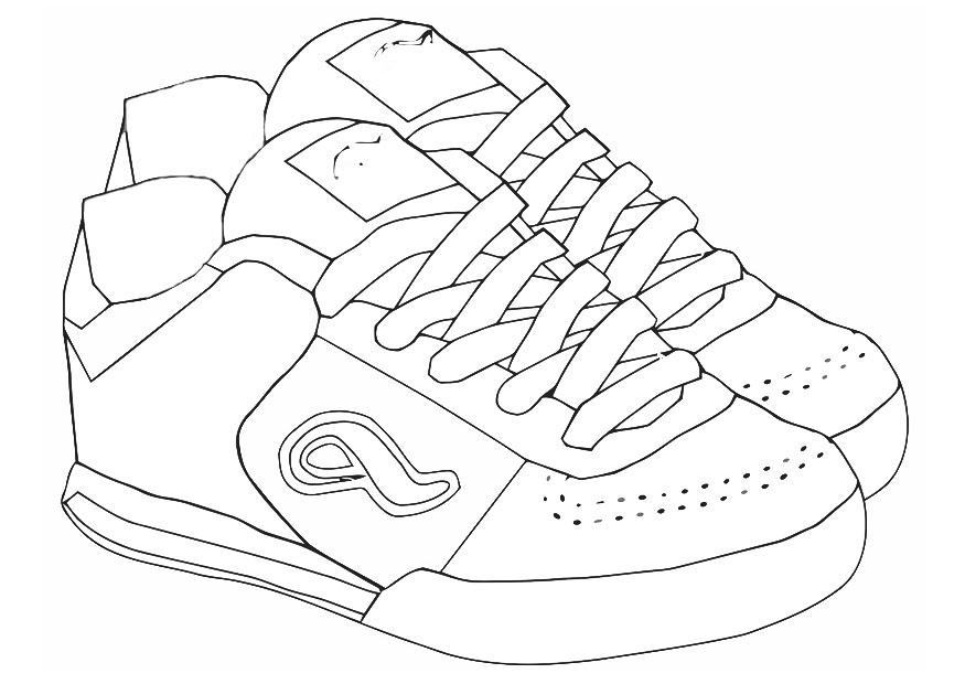 chaussures de sport Coloriage chaussures de sport