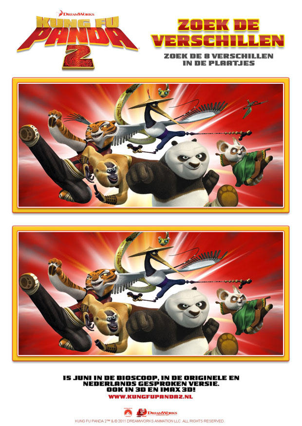 cherchez les diffA©rences - kung fu panda 2 Image cherchez les diffA©rences - kung fu panda 2