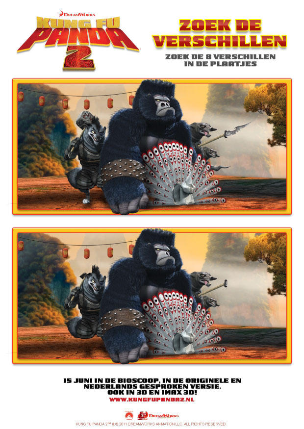 cherchez les diffA©rences - kung fu panda 2 Image cherchez les diffA©rences - kung fu panda 2