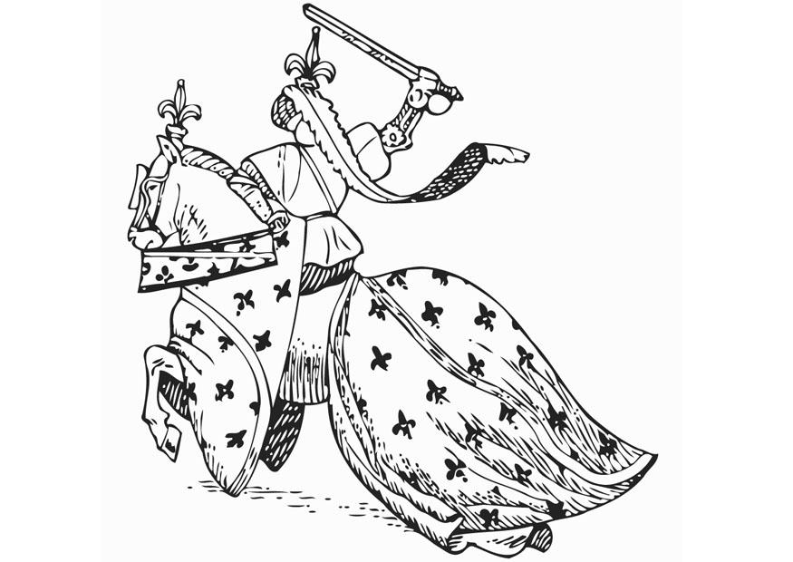 chevalier A cheval Coloriage chevalier A cheval