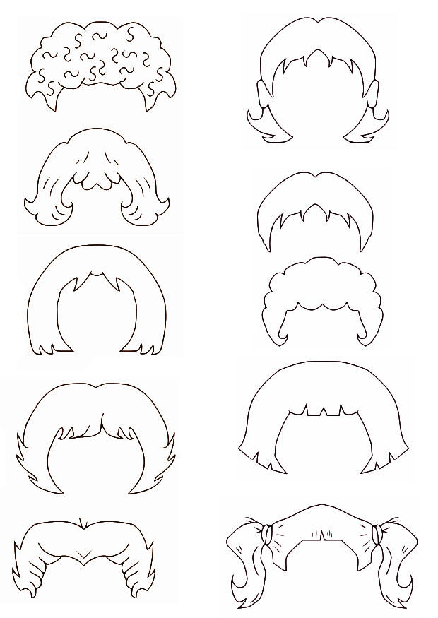 cheveux Coloriage cheveux