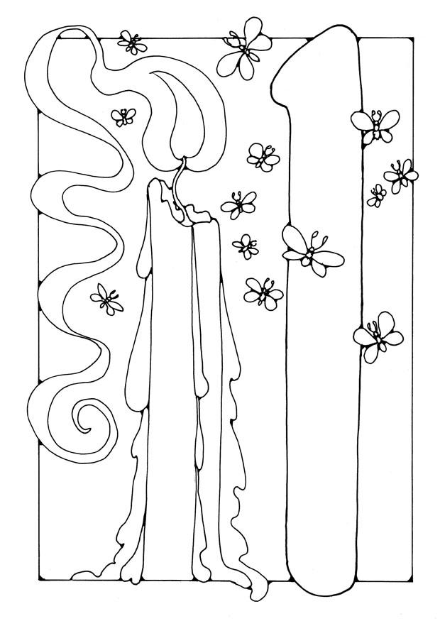 chiffre - 1 Coloriage chiffre - 1