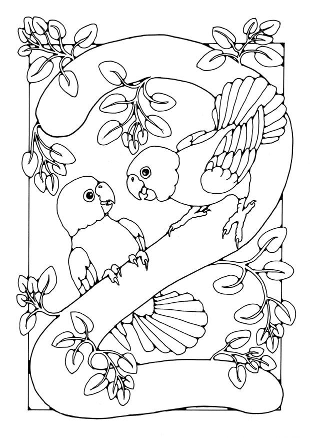 chiffre - 2 Coloriage chiffre - 2