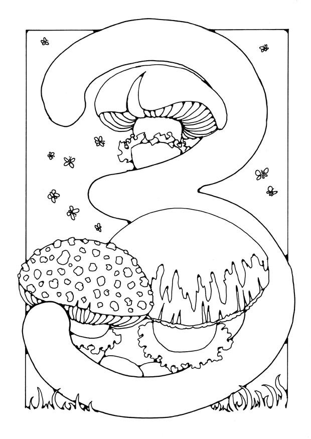 chiffre - 3 Coloriage chiffre - 3