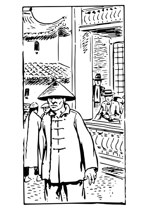 chinois Coloriage chinois