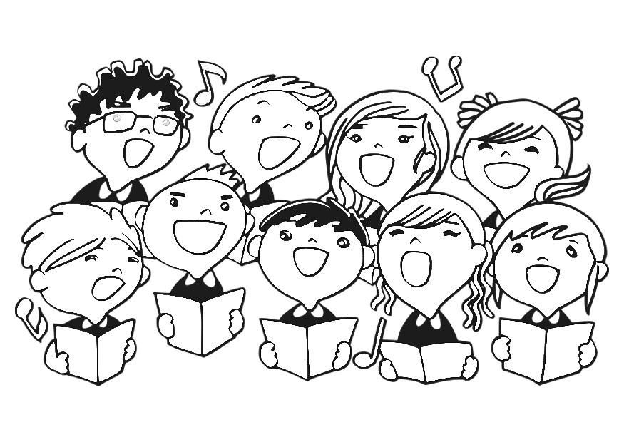 Coloriage choeur denfants
