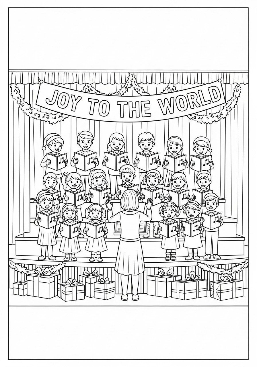 Coloriage chorale de noA«l