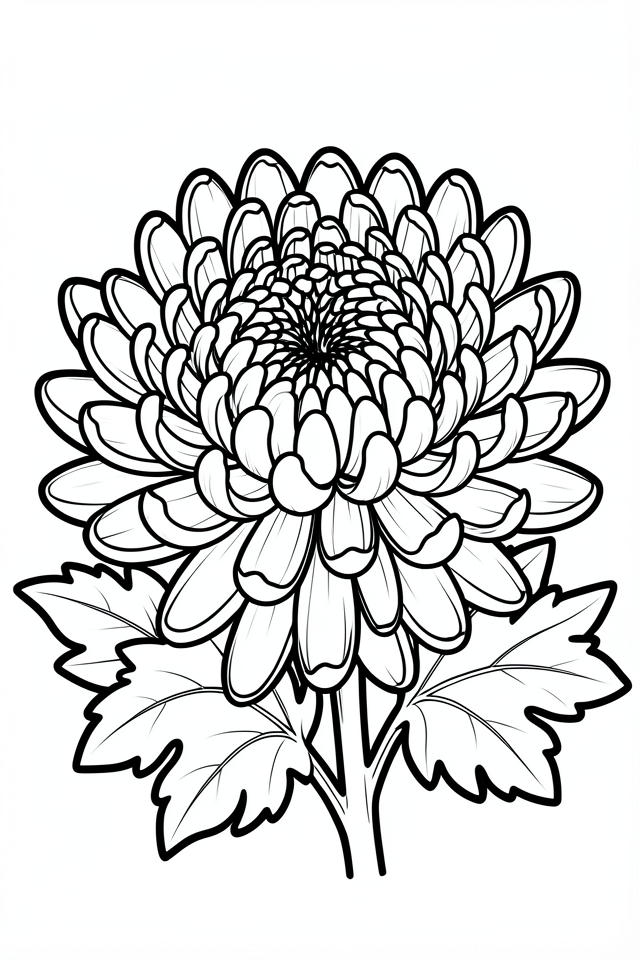 chrysanthA¨me Coloriage chrysanthA¨me
