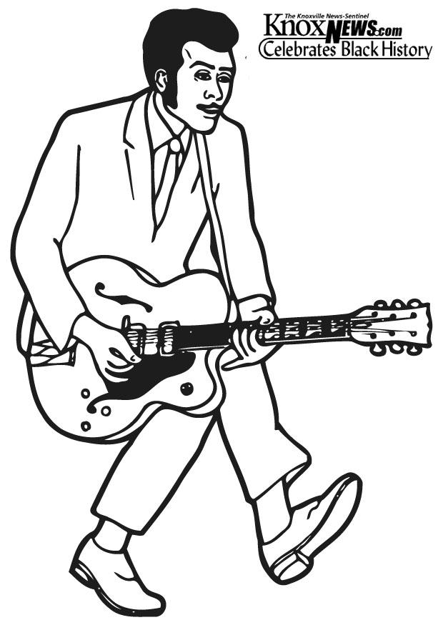 chuck berry Coloriage chuck berry