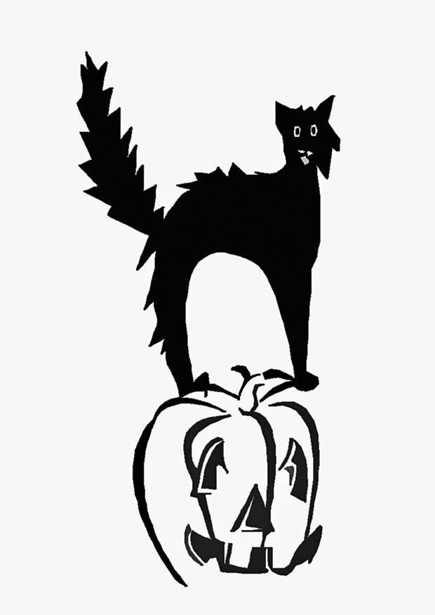citrouille - chat Coloriage citrouille - chat