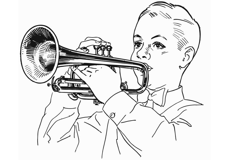 clairon Coloriage clairon