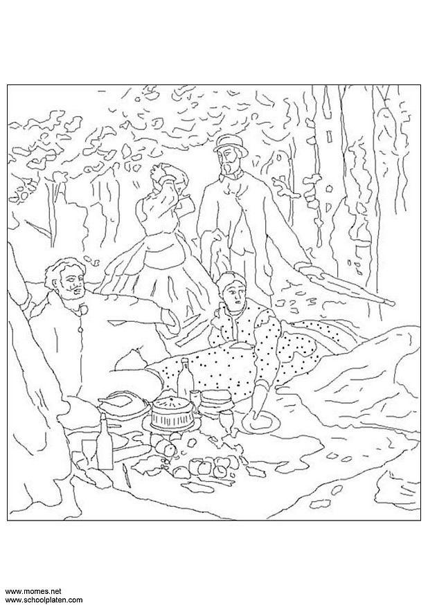 claude monet Coloriage claude monet