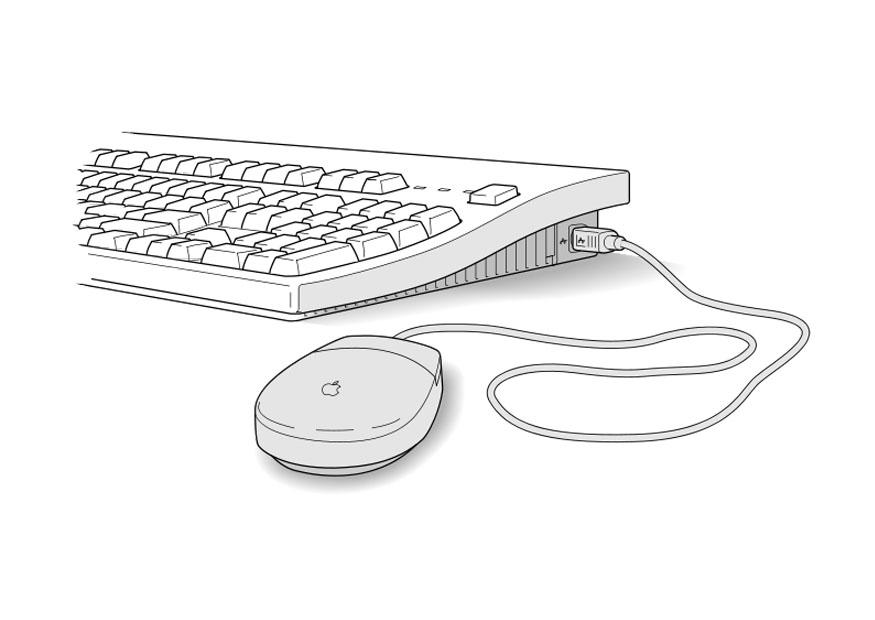 clavier et souris Coloriage clavier et souris