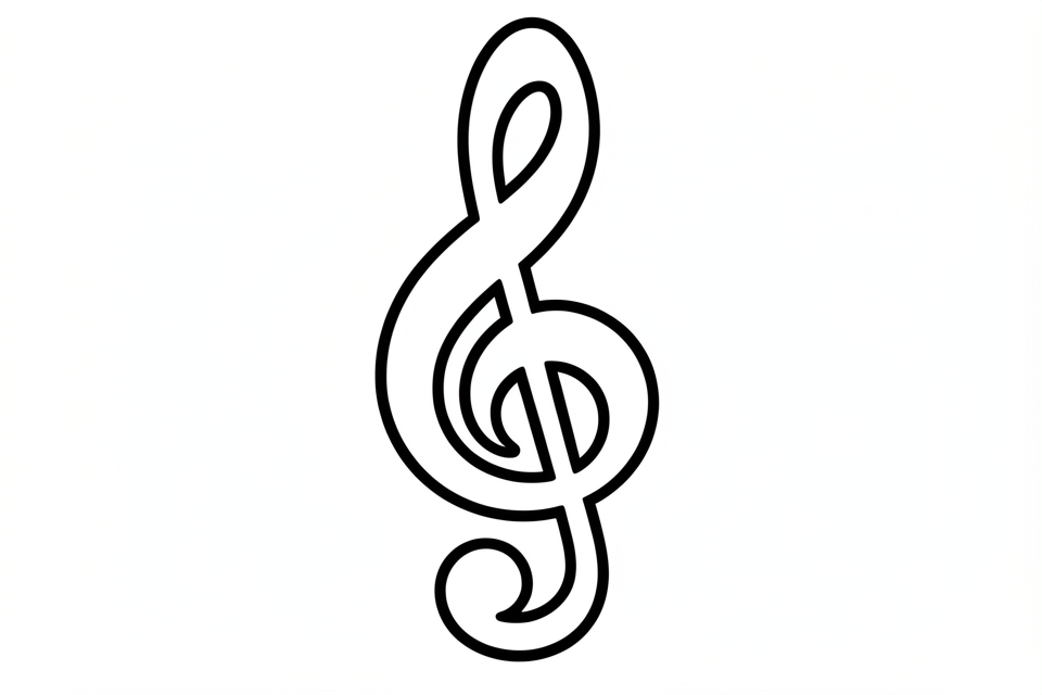 clef de sol Coloriage clef de sol
