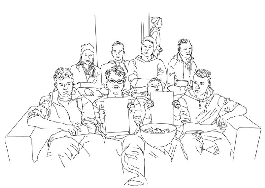 club des jeunes Coloriage club des jeunes