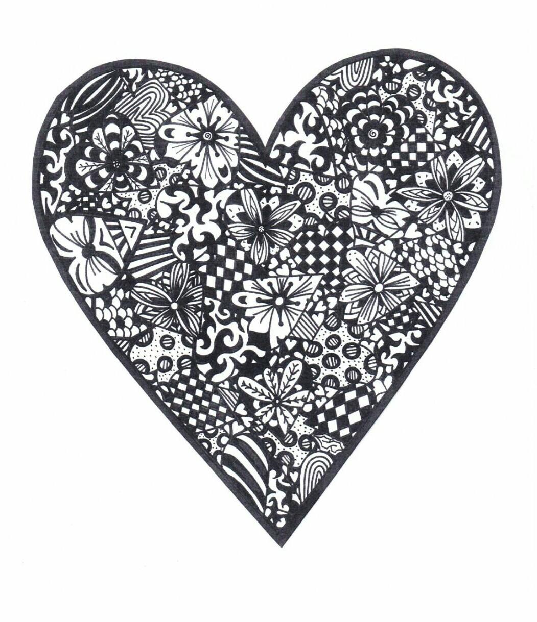 coeur avec des fleurs Coloriage coeur avec des fleurs
