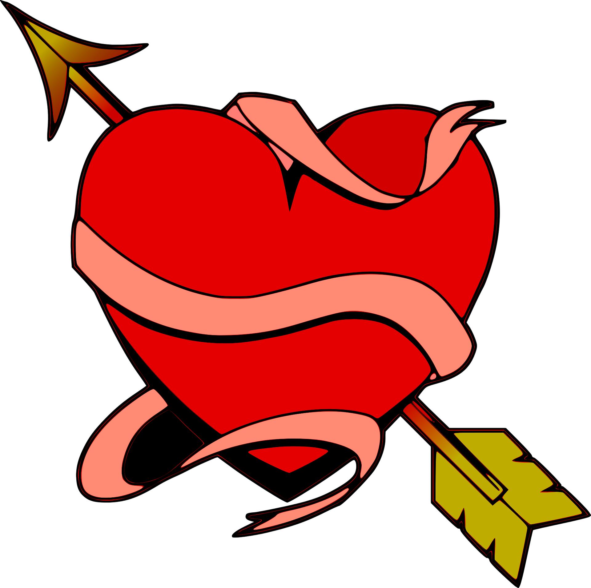 coeur avec flA¨che Image coeur avec flA¨che