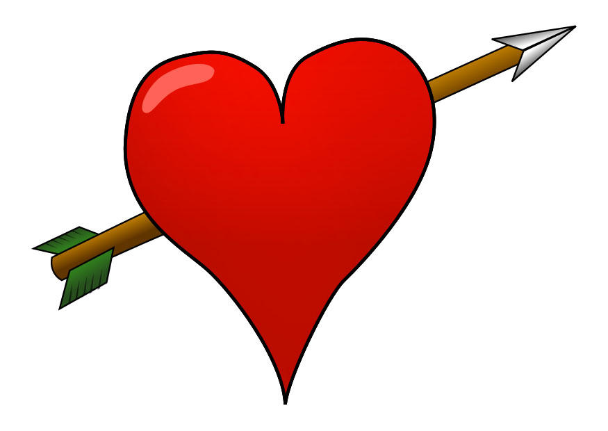 coeur avec flA¨che Image coeur avec flA¨che