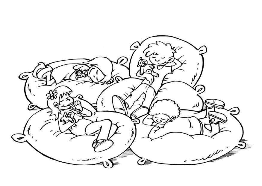 coin de repos Coloriage coin de repos