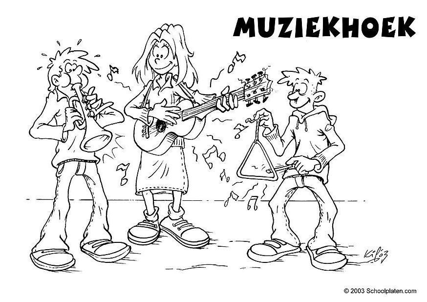 coin musique Coloriage coin musique