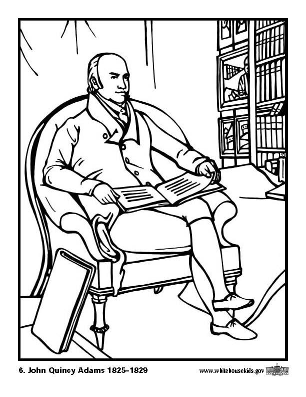 Coloriage 06 john quincy adams