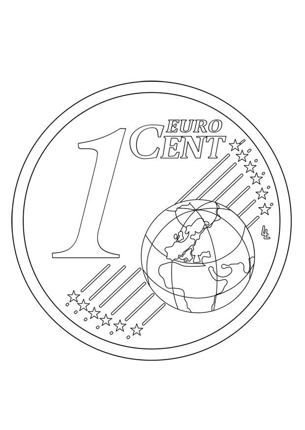 Coloriage 1 cent