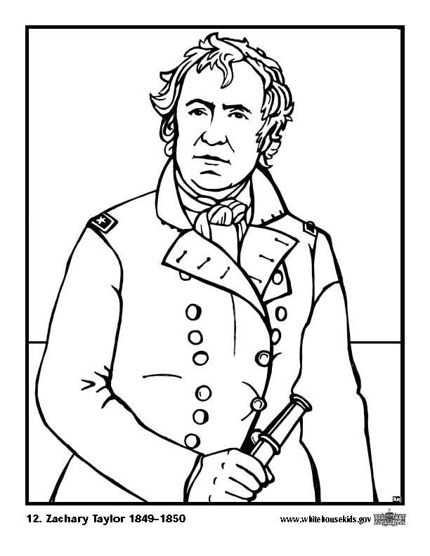 Coloriage 12 zachary taylor