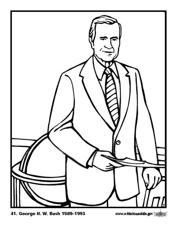 Coloriage 41 george h. w. bush