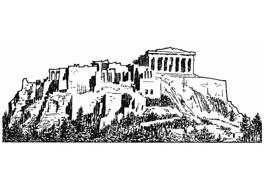 Coloriage acropolis