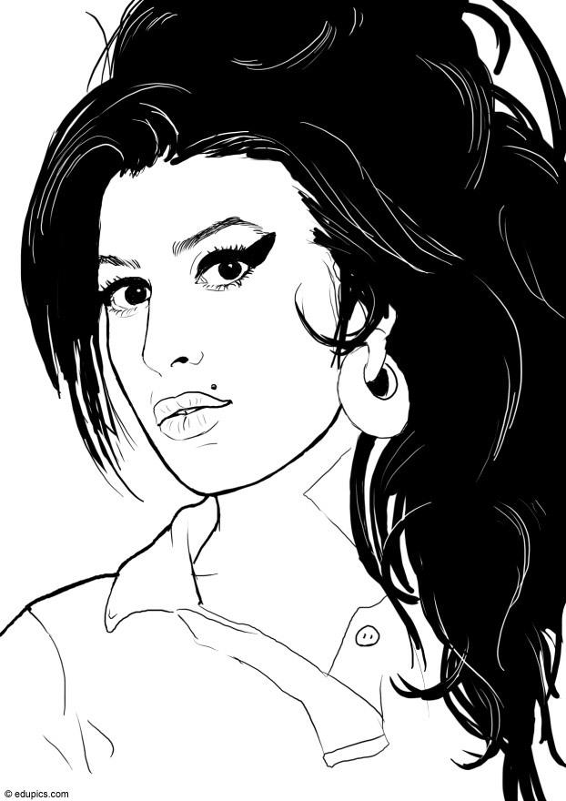 Coloriage amy winehouse
